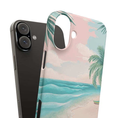Tropical Beach Snap Case - Phone Protection, Summer Vibes, Vacation Gift, Beach Lover's Accessory, Aesthetic Phone Case