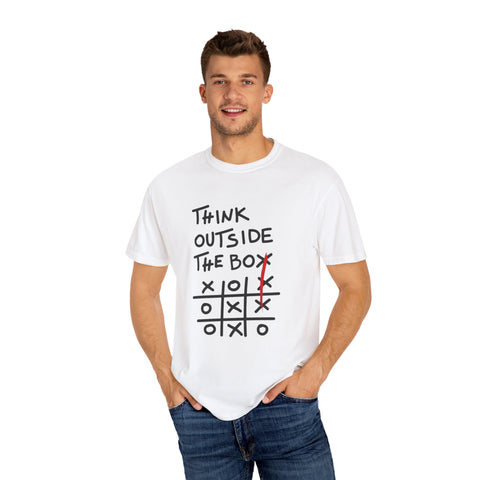 Think Outside the Box Unisex T-shirt, Casual Wear, Gift for Creative Minds, Unique T-shirt for Everyday Style, Fun Graphic Tee