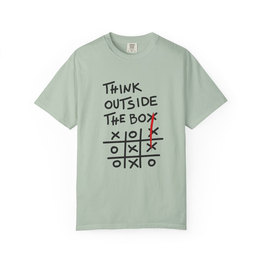 Think Outside the Box Unisex T-shirt, Casual Wear, Gift for Creative Minds, Unique T-shirt for Everyday Style, Fun Graphic Tee