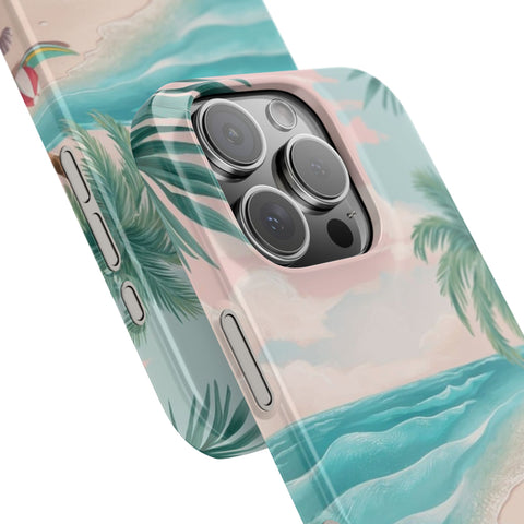 Tropical Beach Snap Case - Phone Protection, Summer Vibes, Vacation Gift, Beach Lover's Accessory, Aesthetic Phone Case