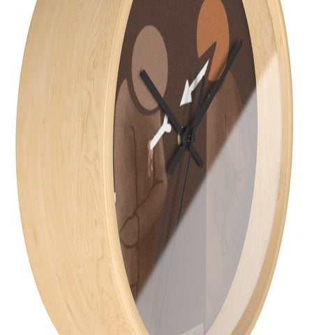Artistic Wall Clock - Modern Design with Abstract Figures