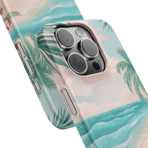 Tropical Beach Snap Case - Phone Protection, Summer Vibes, Vacation Gift, Beach Lover's Accessory, Aesthetic Phone Case
