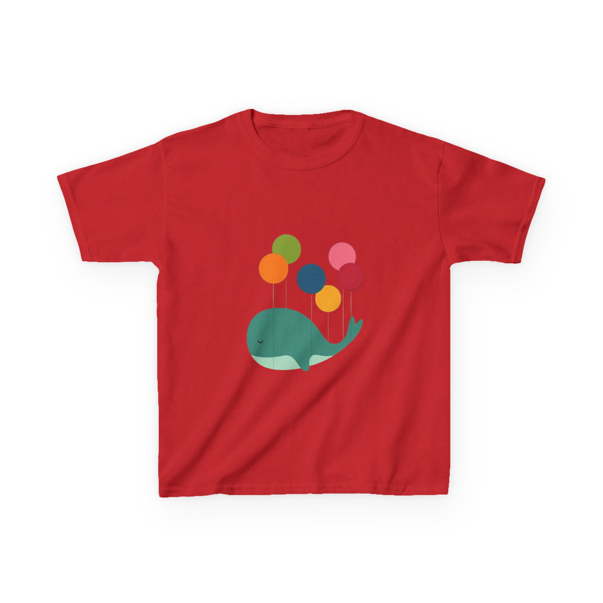 Playful Whale Kids Tee - Colorful Balloon Design for Fun Adventures