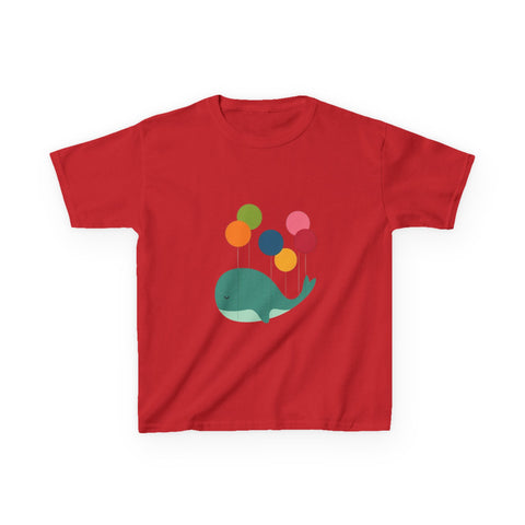 Playful Whale Kids Tee - Colorful Balloon Design for Fun Adventures