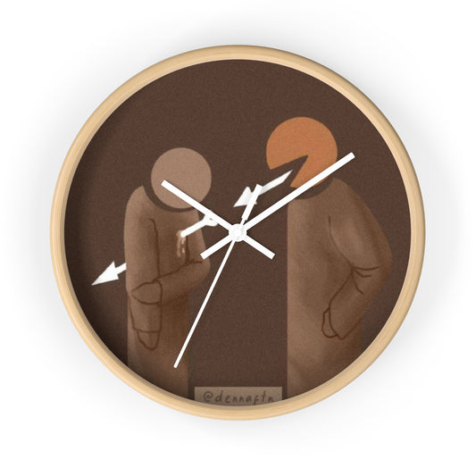 Artistic Wall Clock - Modern Design with Abstract Figures