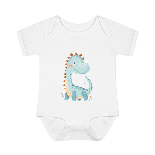 Cute Dinosaur Infant Bodysuit - Adorable Baby Rib Bodysuit for Newborns