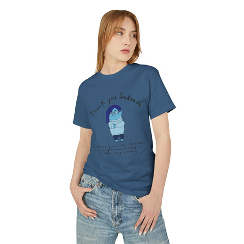 Thank You Sadness Unisex Heavyweight Tee | Gratitude Shirt, Mental Health Awareness Tee, Casual Gift, Comfy Everyday Wear, Unisex Gift