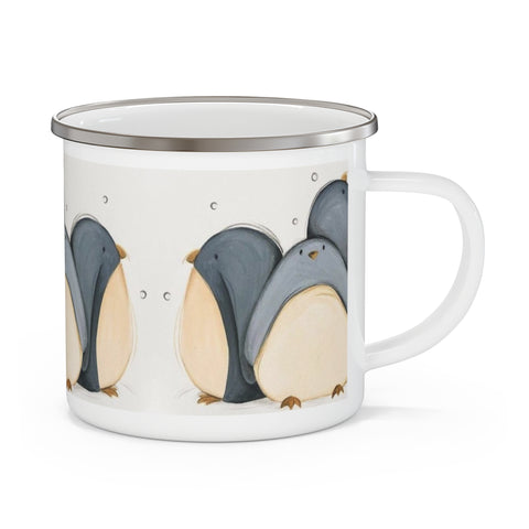 Ocean-Inspired Enamel Camping Mug - Perfect for Nature Lovers