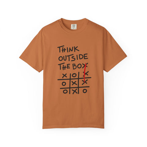 Think Outside the Box Unisex T-shirt, Casual Wear, Gift for Creative Minds, Unique T-shirt for Everyday Style, Fun Graphic Tee