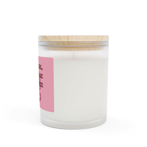 Frosted Glass Candle - "Girl, You Are the Prize" - Motivational Home Decor, Gift for Her, Romantic Candle, Self-Care, Inspirational Gift