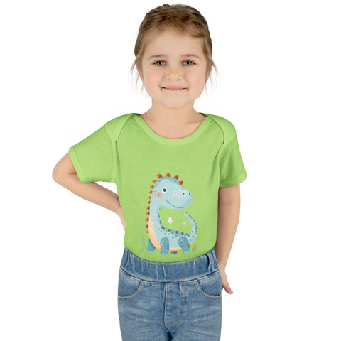 Cute Dinosaur Infant Bodysuit - Adorable Baby Rib Bodysuit for Newborns