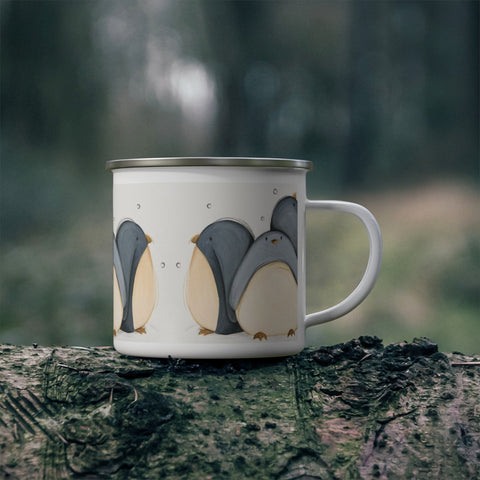 Ocean-Inspired Enamel Camping Mug - Perfect for Nature Lovers
