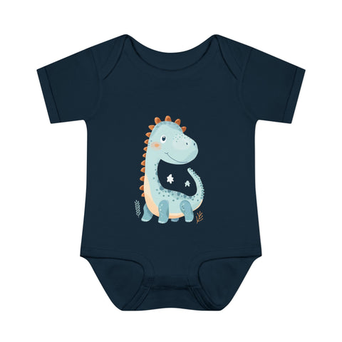 Cute Dinosaur Infant Bodysuit - Adorable Baby Rib Bodysuit for Newborns