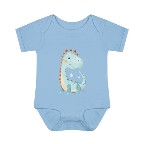 Cute Dinosaur Infant Bodysuit - Adorable Baby Rib Bodysuit for Newborns