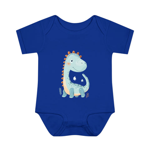 Cute Dinosaur Infant Bodysuit - Adorable Baby Rib Bodysuit for Newborns
