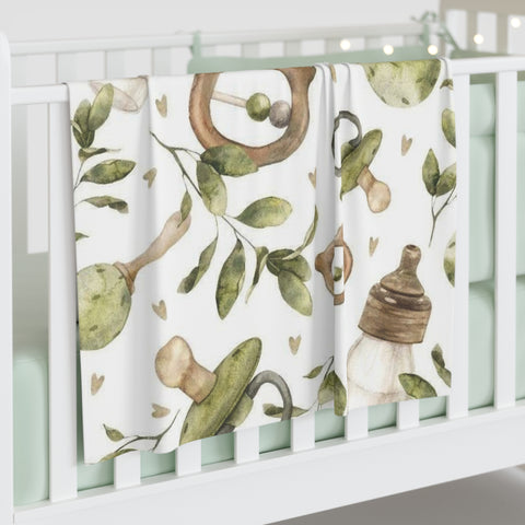 Organic Baby Swaddle Blanket - Soft Floral Design for Newborns & Infants