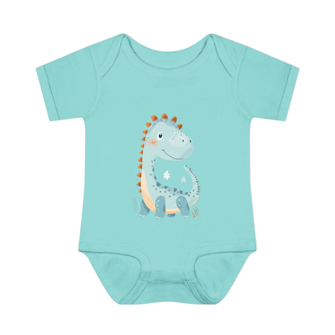 Cute Dinosaur Infant Bodysuit - Adorable Baby Rib Bodysuit for Newborns