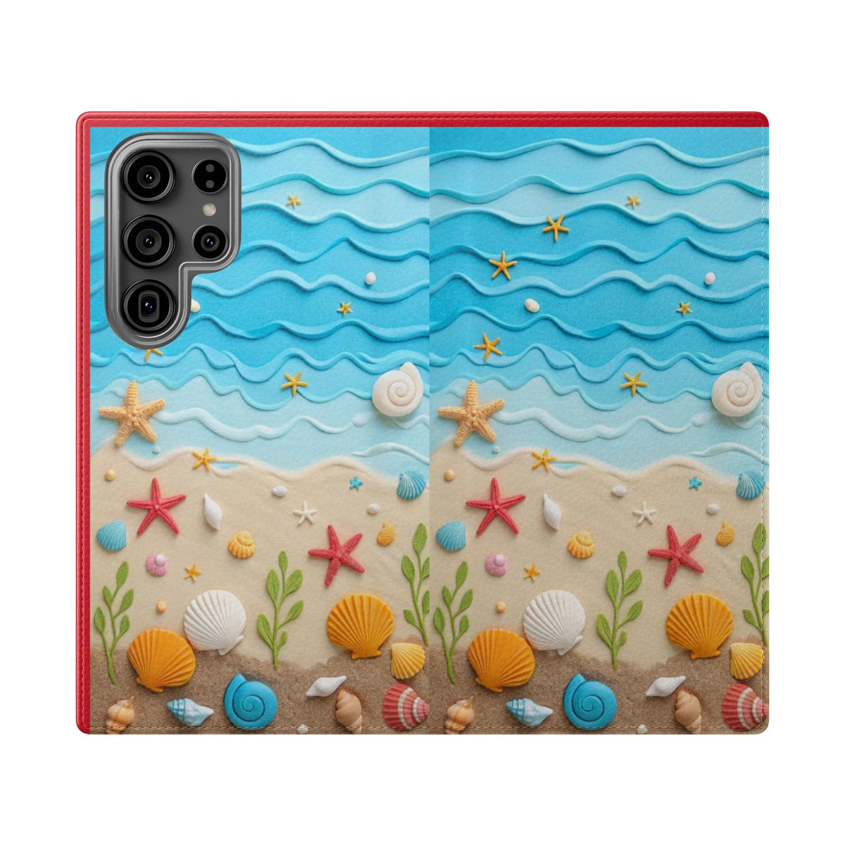 Ocean-Inspired Flip Case for Phones, Beach Lover Gift, Summer Accessory, Coastal Décor, Cute Phone Cover, Sea Themed Design