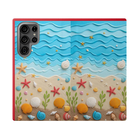 Ocean-Inspired Flip Case for Phones, Beach Lover Gift, Summer Accessory, Coastal Décor, Cute Phone Cover, Sea Themed Design