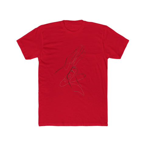 Minimalist Hand Art Unisex Cotton Crew Tee