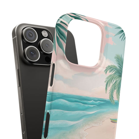Tropical Beach Snap Case - Phone Protection, Summer Vibes, Vacation Gift, Beach Lover's Accessory, Aesthetic Phone Case