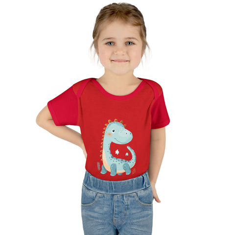 Cute Dinosaur Infant Bodysuit - Adorable Baby Rib Bodysuit for Newborns