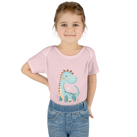 Cute Dinosaur Infant Bodysuit - Adorable Baby Rib Bodysuit for Newborns