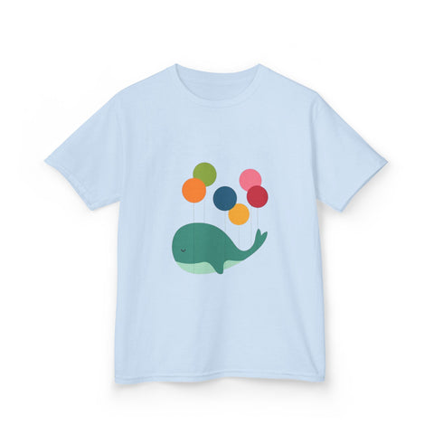 Playful Whale Kids Tee - Colorful Balloon Design for Fun Adventures