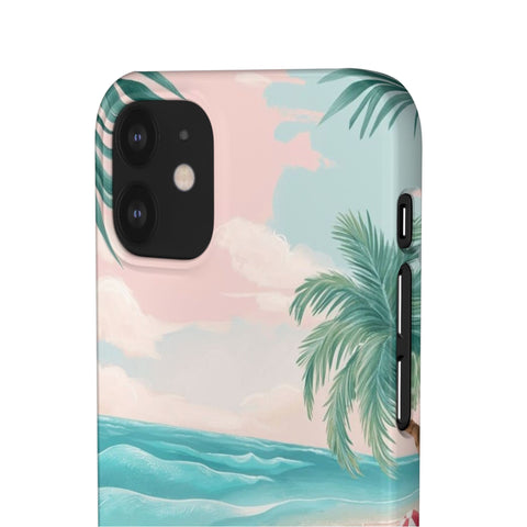 Tropical Beach Snap Case - Phone Protection, Summer Vibes, Vacation Gift, Beach Lover's Accessory, Aesthetic Phone Case