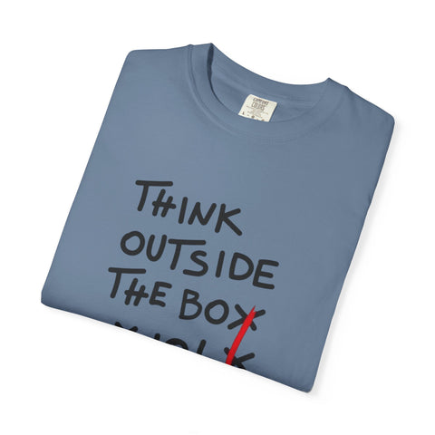 Think Outside the Box Unisex T-shirt, Casual Wear, Gift for Creative Minds, Unique T-shirt for Everyday Style, Fun Graphic Tee