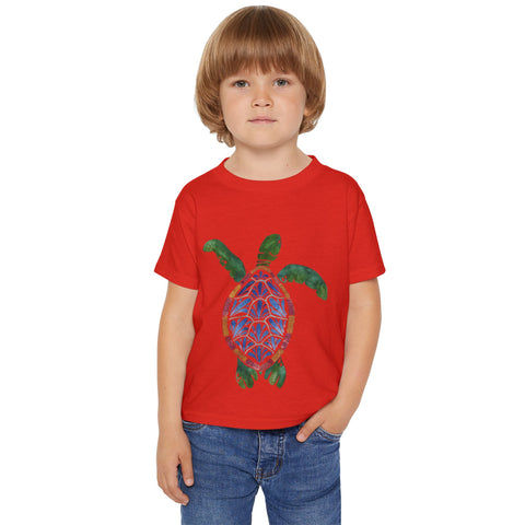 Adorable Turtle Graphic Toddler T-shirt - Eco-Friendly Cotton Tee for Nature Lovers