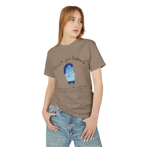 Thank You Sadness Unisex Heavyweight Tee | Gratitude Shirt, Mental Health Awareness Tee, Casual Gift, Comfy Everyday Wear, Unisex Gift