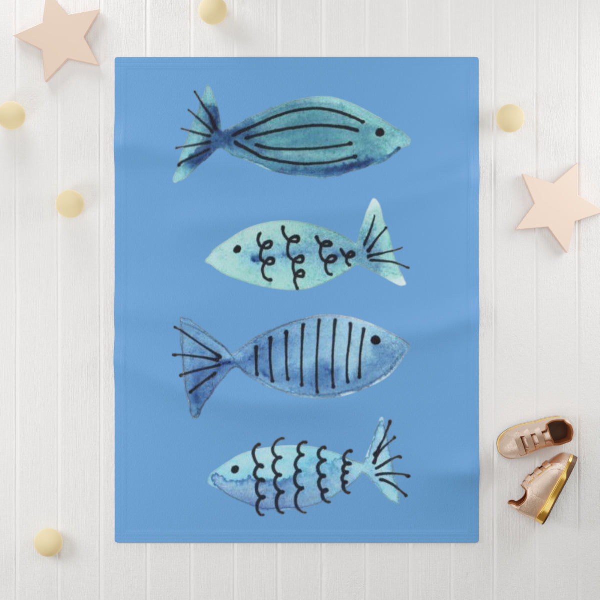 Under the Sea Soft Fleece Baby Blanket - Perfect for Nursery and Baby Showers
