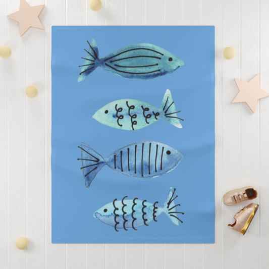 Under the Sea Soft Fleece Baby Blanket - Perfect for Nursery and Baby Showers