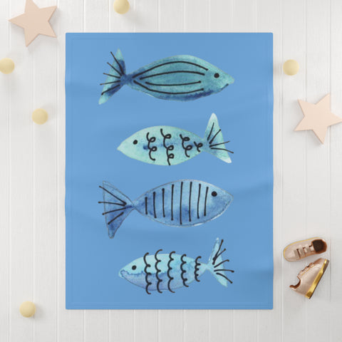 Under the Sea Soft Fleece Baby Blanket - Perfect for Nursery and Baby Showers