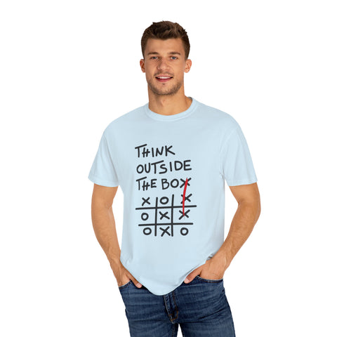 Think Outside the Box Unisex T-shirt, Casual Wear, Gift for Creative Minds, Unique T-shirt for Everyday Style, Fun Graphic Tee
