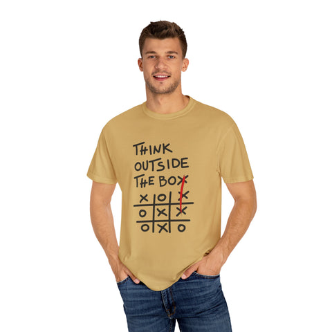 Think Outside the Box Unisex T-shirt, Casual Wear, Gift for Creative Minds, Unique T-shirt for Everyday Style, Fun Graphic Tee