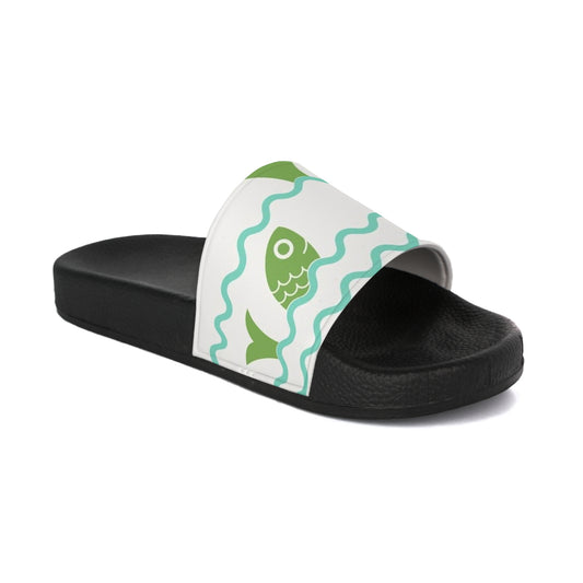 Fish Design Women's Slide Sandals - Comfortable Summer Footwear