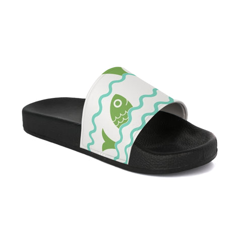 Fish Design Women's Slide Sandals - Comfortable Summer Footwear