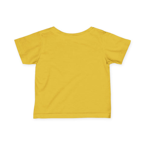 Cute Cat Infant Fine Jersey Tee - Adorable Yellow Baby T-Shirt