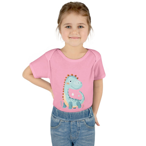 Cute Dinosaur Infant Bodysuit - Adorable Baby Rib Bodysuit for Newborns