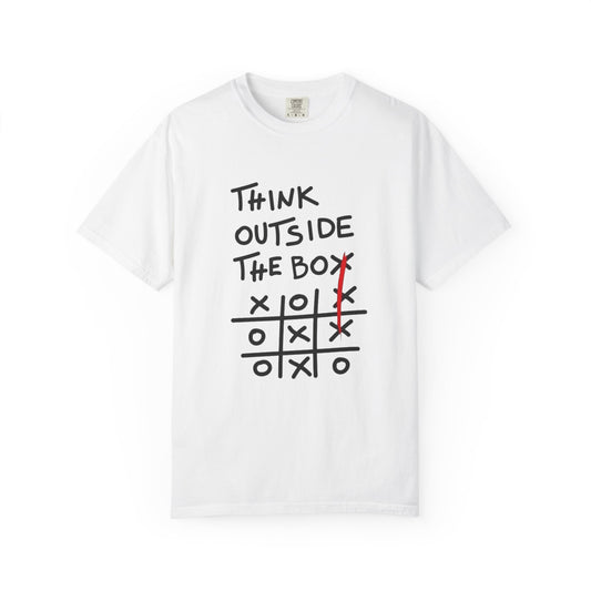 Think Outside the Box Unisex T-shirt, Casual Wear, Gift for Creative Minds, Unique T-shirt for Everyday Style, Fun Graphic Tee