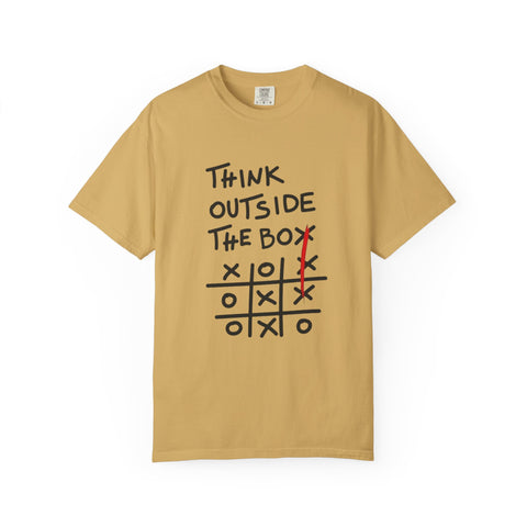 Think Outside the Box Unisex T-shirt, Casual Wear, Gift for Creative Minds, Unique T-shirt for Everyday Style, Fun Graphic Tee