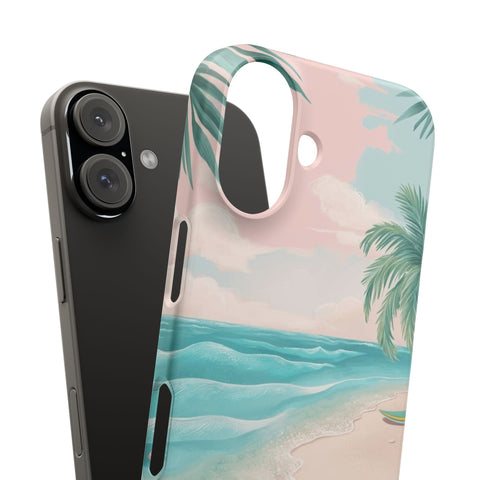 Tropical Beach Snap Case - Phone Protection, Summer Vibes, Vacation Gift, Beach Lover's Accessory, Aesthetic Phone Case