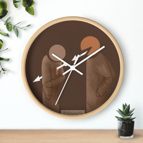 Artistic Wall Clock - Modern Design with Abstract Figures