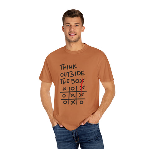 Think Outside the Box Unisex T-shirt, Casual Wear, Gift for Creative Minds, Unique T-shirt for Everyday Style, Fun Graphic Tee