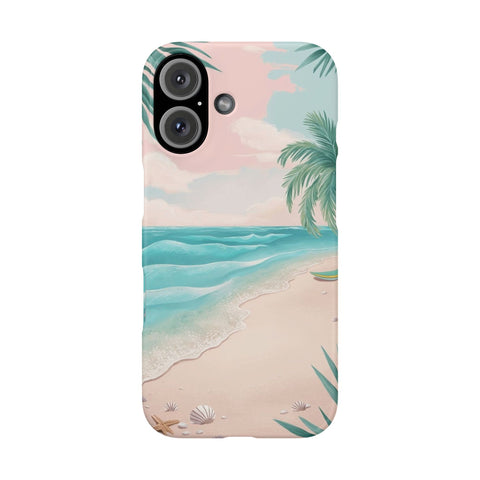 Tropical Beach Snap Case - Phone Protection, Summer Vibes, Vacation Gift, Beach Lover's Accessory, Aesthetic Phone Case