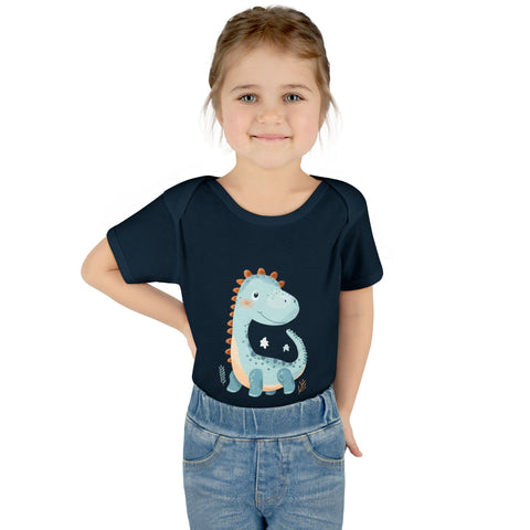Cute Dinosaur Infant Bodysuit - Adorable Baby Rib Bodysuit for Newborns