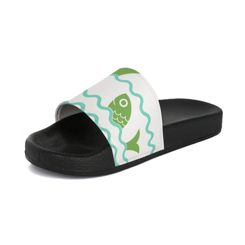 Fish Design Women's Slide Sandals - Comfortable Summer Footwear