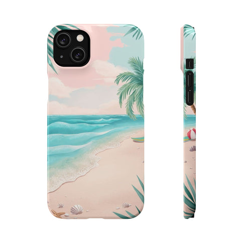 Tropical Beach Snap Case - Phone Protection, Summer Vibes, Vacation Gift, Beach Lover's Accessory, Aesthetic Phone Case